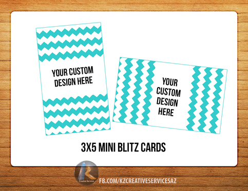 Acti-Labs 3x5 mini BLITZ CARDS CUSTOM DESIGN · KZ Creative ...