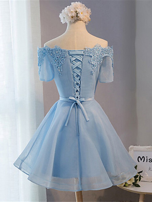 Short Custom Homecoming Dress,Off shoulder Homecoming Dress,tulle homecoming dress,Junior Party 