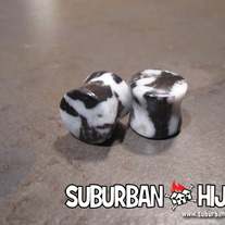 White Pyrite Quartz Saddle Plug