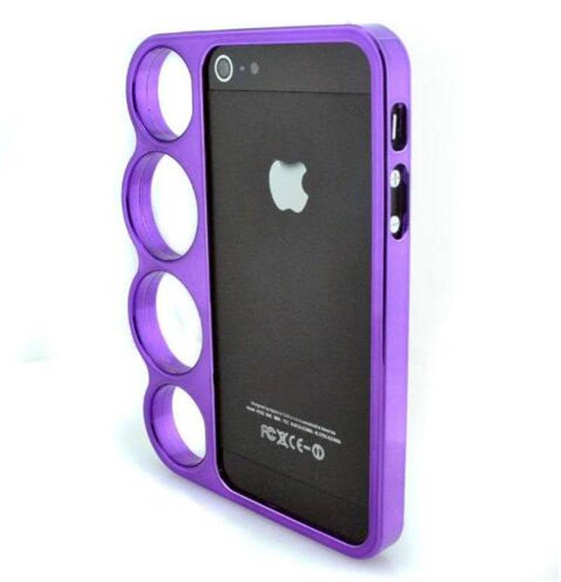 Brass Knuckles Phone Case Creative Chrome Rings Vogue Hard Bumper Cover