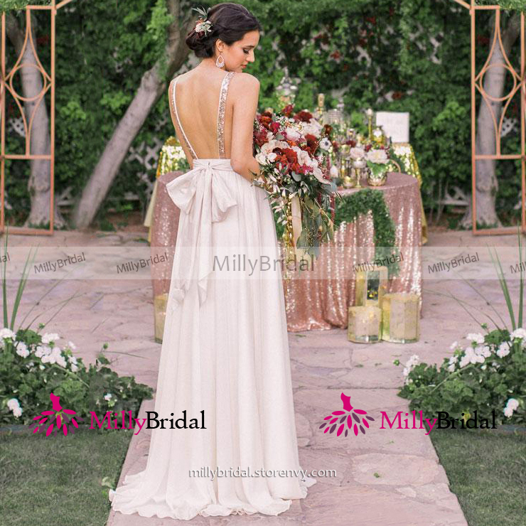 Sparkly Pink Wedding Dress