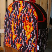 Boy's Toddler Backpack-Flames