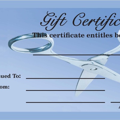 gift certificate with stub