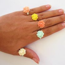 Open Rose Adjustable Ring - Thumbnail 2