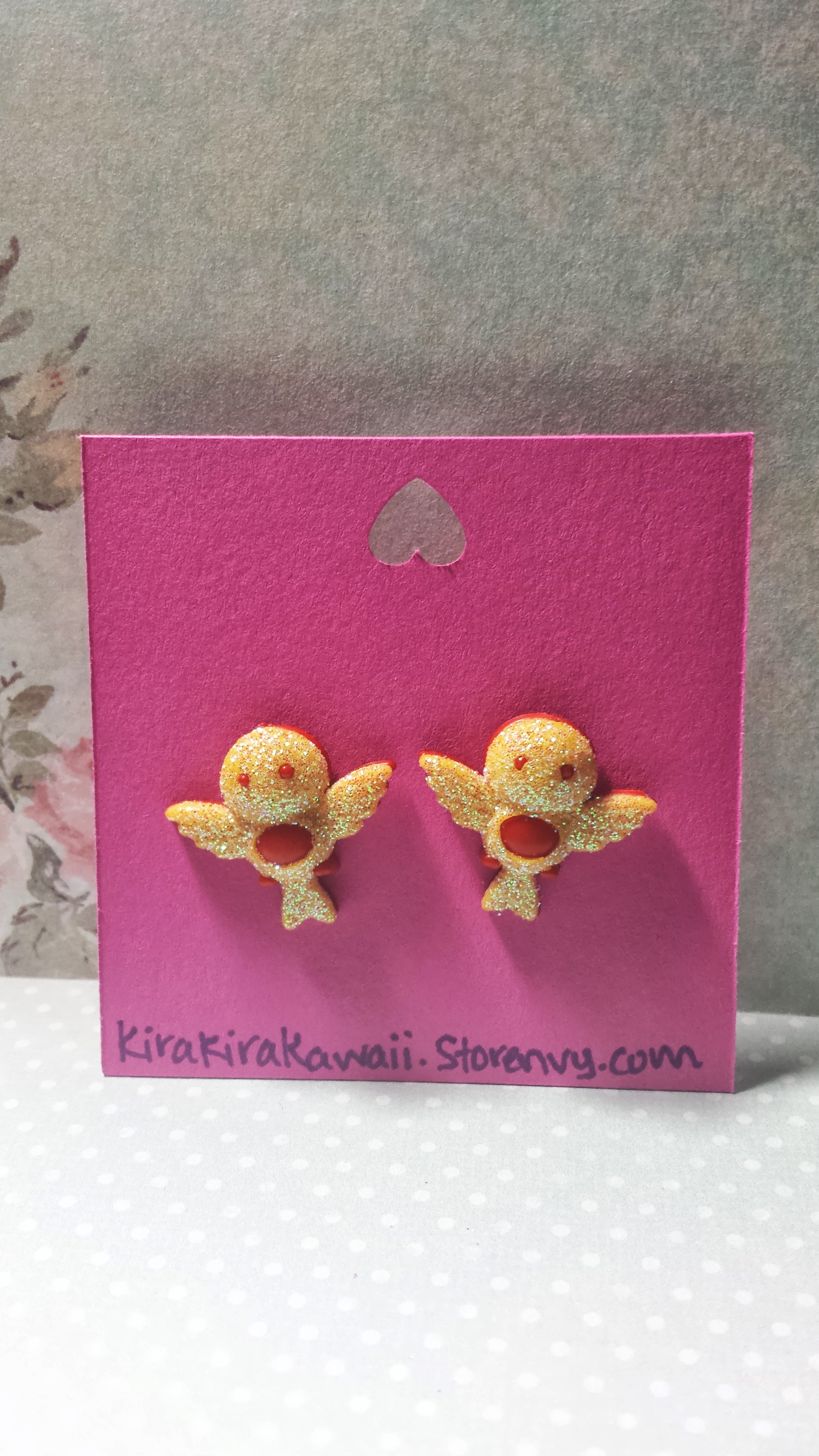 Yellow Bird Stud Earrings on Storenvy