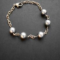 6" wire pearl bracelet