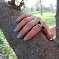 SALE-Cat Ears Ring - Thumbnail 1