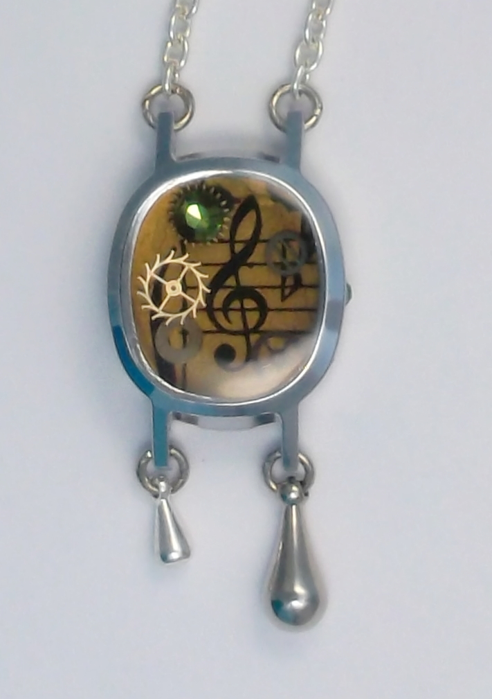 Steampunk Music Resin Watch Case Pendant on Storenvy