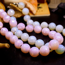 Pink or Blue Opalite Princess Length Necklace