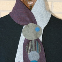 Plum/Gray Mini Keyhole Scarf