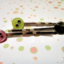 Button Bobby Pins