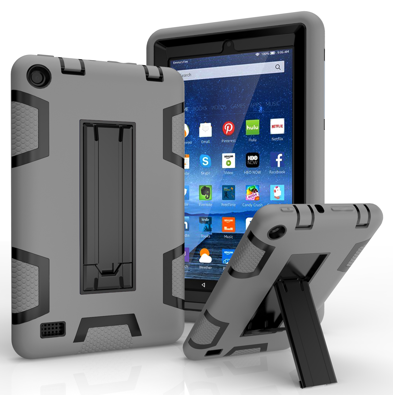 ShockProof Armor Kickstand Protective Case For Amazon Fire 7" Tablet
