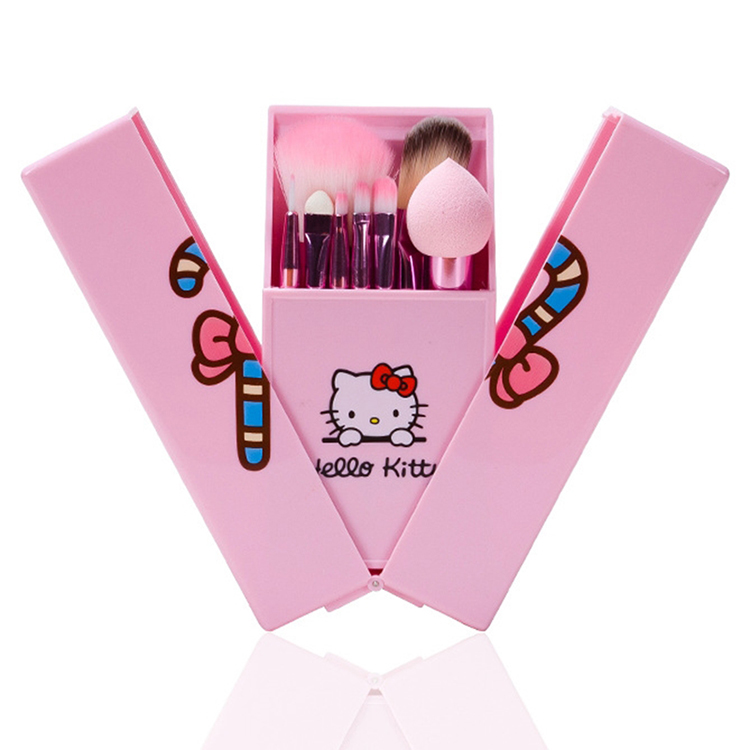 Kawaii Pink Kitty Makeup Brush Eight Portable Face Tools DC365 on Storenvy