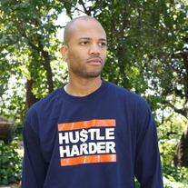 HU$TLE HARDER Navy Blue Long Sleeve
