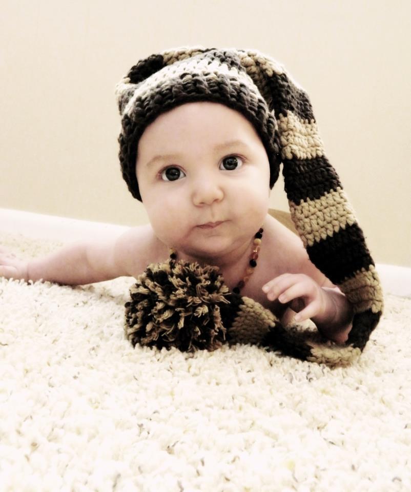 Baby_elf_hat_in_brown_and_tan_with_big_round_pouf_ball_tassel_at_end_original