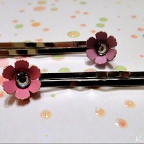 Metal Flower Bobby Pins