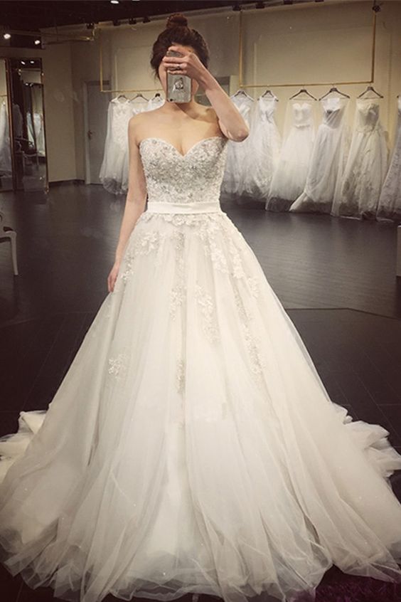 Sweetheart Beading Wedding dress,wedding dress, cheap wedding dress