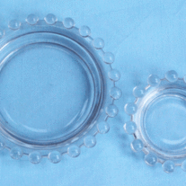 Imperial Glass, Candlewick Pattern, Glass Round Dishes, Set of 2