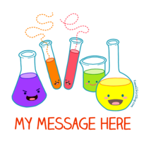 Ladies' T-Shirt - Personalized Kawaii Chemistry Glassware