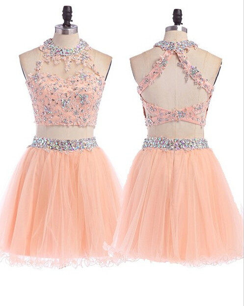 short pink homecoming dress