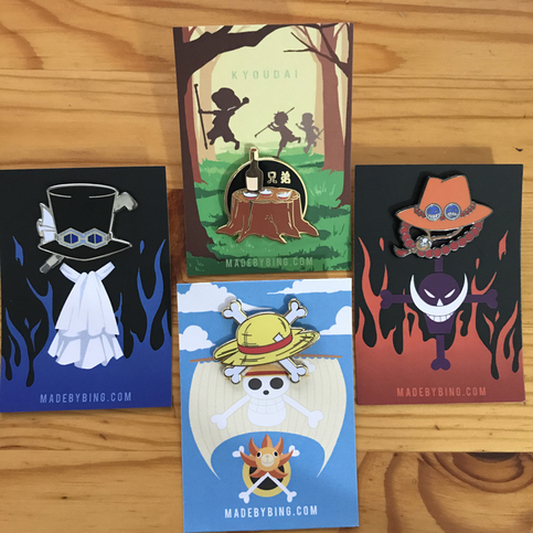 One Piece Brothers Enamel Pins · made by BING · Online Store Powered by