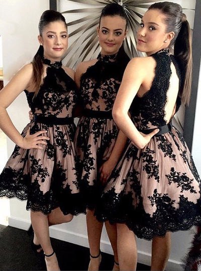 cute short black homecoming dresses