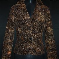 Leopard Print Corduroy Blazer (M)