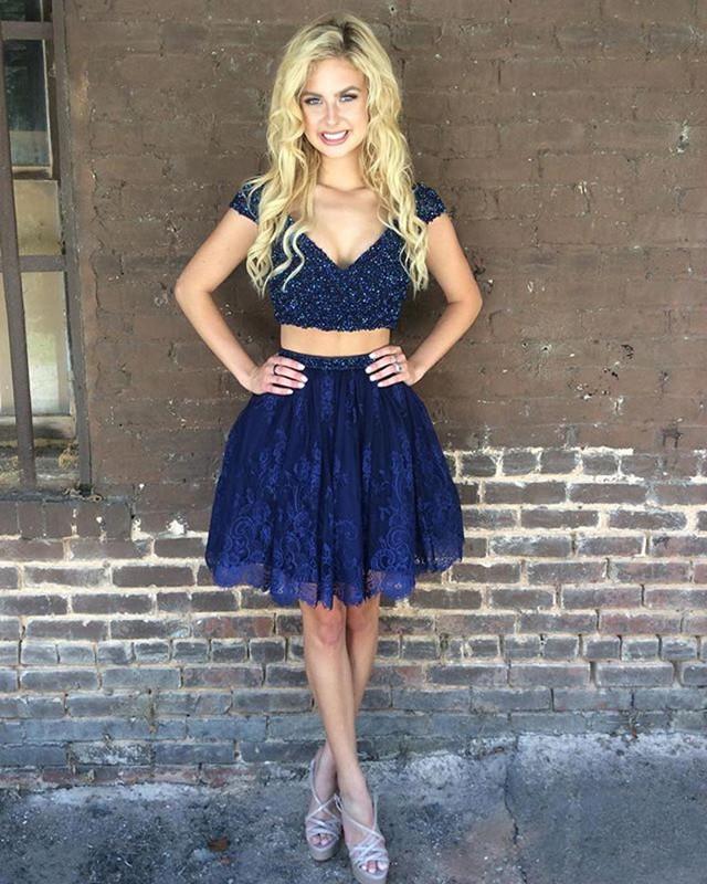 Navy Blue Short Dresses