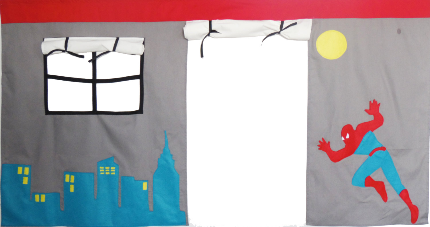 Spiderman Bed Playhouse Bed Tent Loft Bed Curtain Free