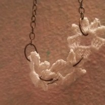 Tri-Floral Doily Necklace