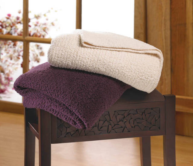 Ivory Sherpa Fleece Blanket on Storenvy