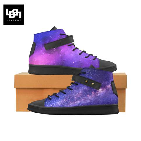 Cute Galaxy High Top Women's Shoes Casual Sneakers on Storenvy