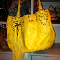 Juicy Couture Mustard Hobo/Tassels