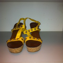 Juicy Couture Mustard Wedge Sandal(Size 8)