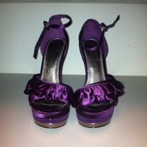 Bebe Purple/Silver Heels