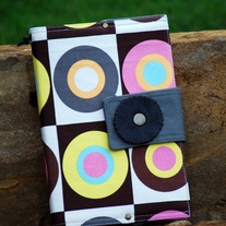 Fabric Covered A5 Journal - Retro Circles - RESERVED for Dreamers Markets