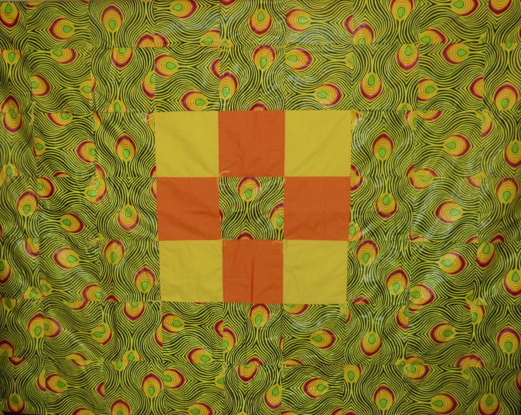 90" X 85" Green/Yellow Full/Queen Quilt on Storenvy