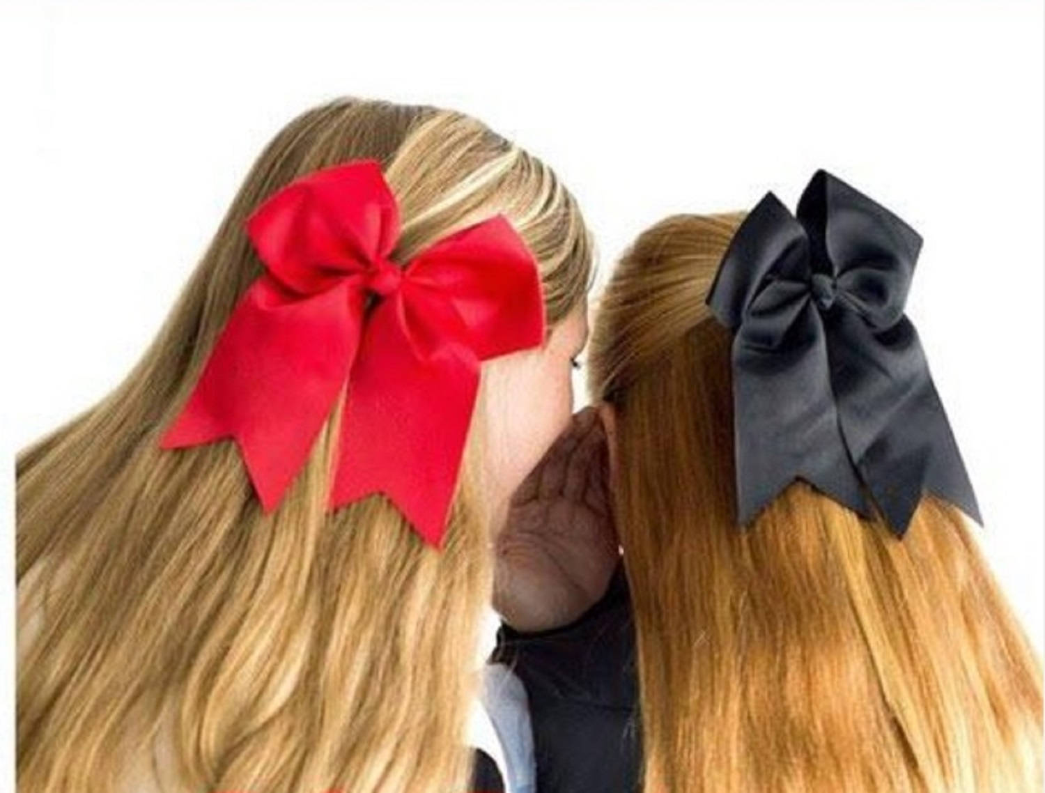 4 Cheer Bows UPICK COLOR Big 7/" Bow Ponytail Ribbon Girls Hair Bows Cheerleading