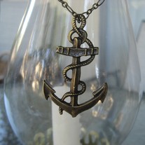 Brass Anchor Necklace