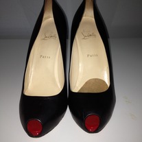 Christian Louboutin Peep Toes Black/Leather(40)US 10