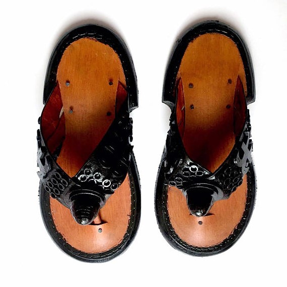 Men's Handmade Leather Traditional Slippers Ghanaian Men's Sandals Shoe