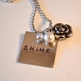 Circle Shine Necklace with rose - Thumbnail 1