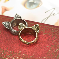 Brass Fox Ear Ring
