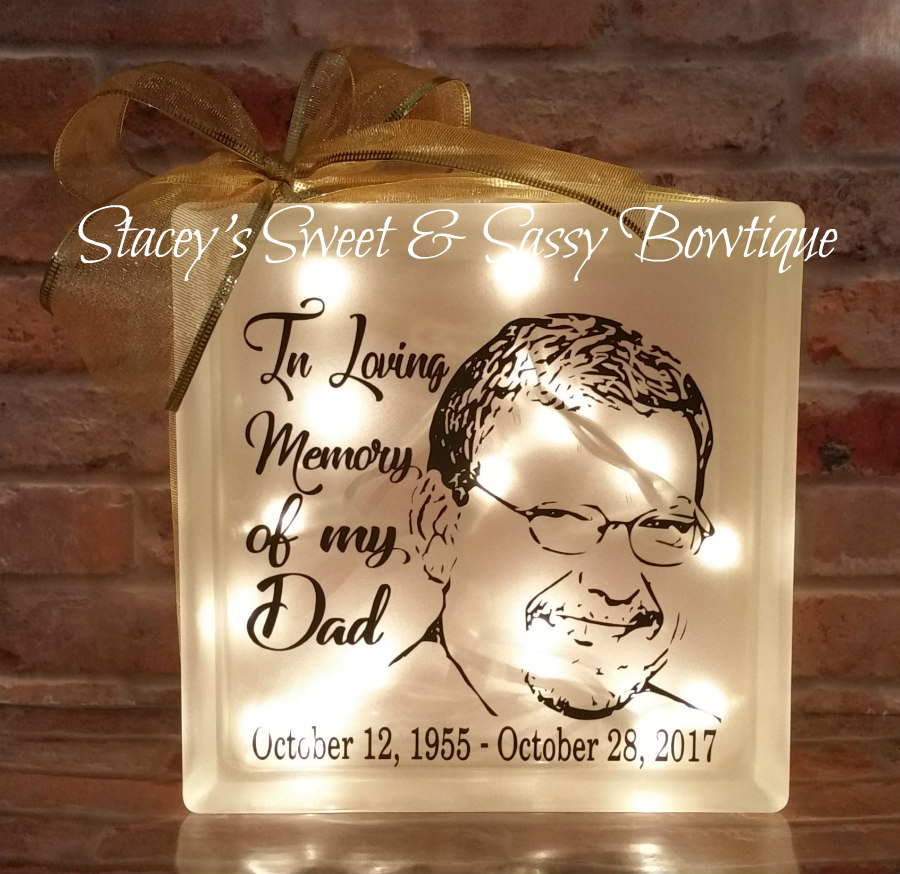 Custom Memorial Glass Block on Storenvy