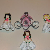 Handmade Ribbon Sculpture Princess Collection Hair Clip Bride for Girls and Babies