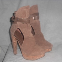 HERVE LEGER-:¦:-FABIANA RUST SUEDE ANKLE BOOT-:¦:-SIZE 6