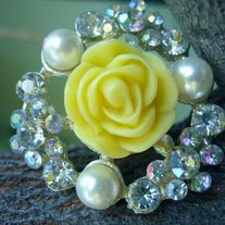 Yellow Floral Ring