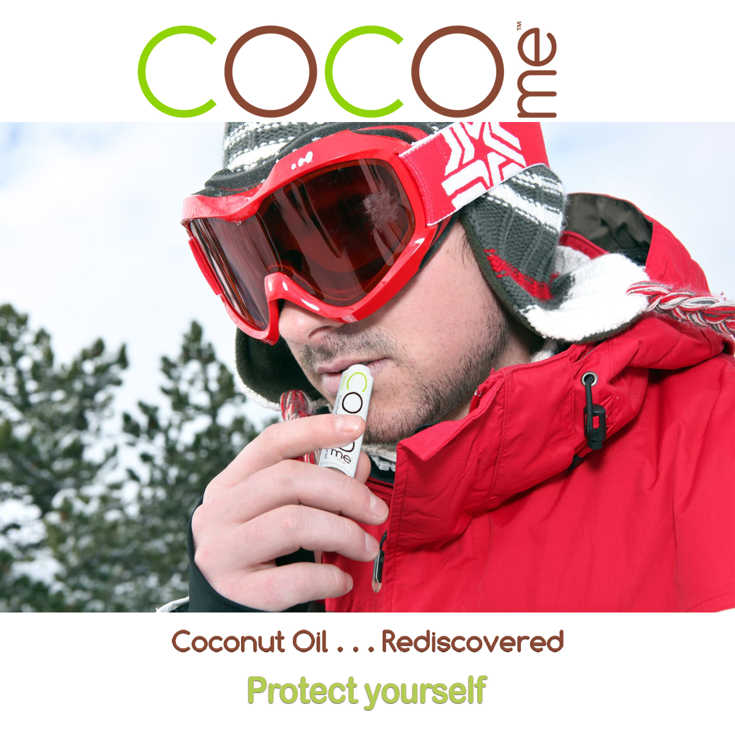 Organic Coconut Oil Lip balm 3Pack Sunblock, Antibacterial