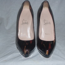AUTHENTIC NEW "CHRISTIAN LOUBOUTIN BIANCA PATENT TURTLE" 5 1/2...