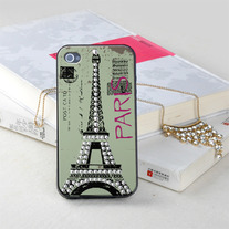 New Bling Bling Printed Type For iPhone 4/4S Design #618 Paris Eiffel Tower